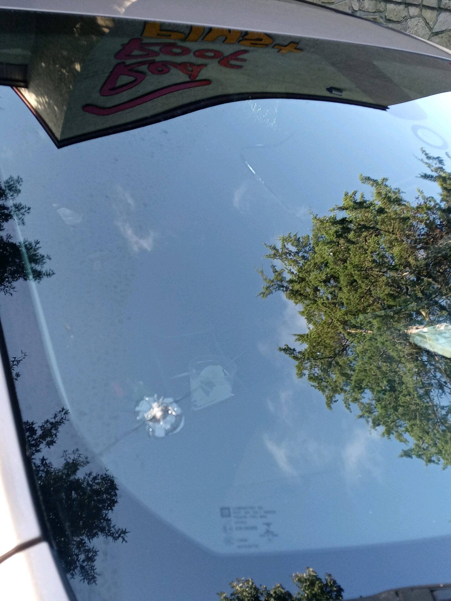 broken windshield needs replaced